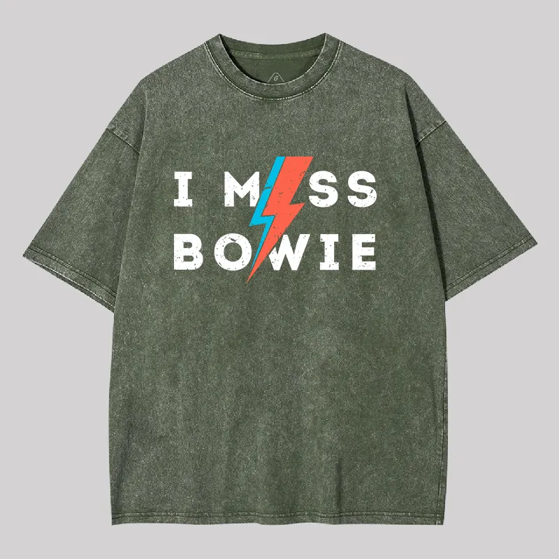 I Miss Bowie Geek Washed T-shirt - Image 6