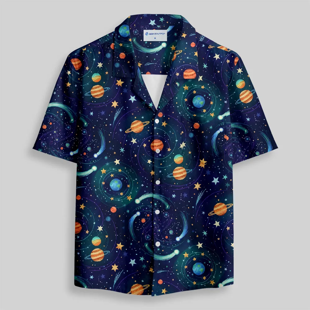 Interstellar Dream Voyage Button Up Pocket Shirt - Image 2