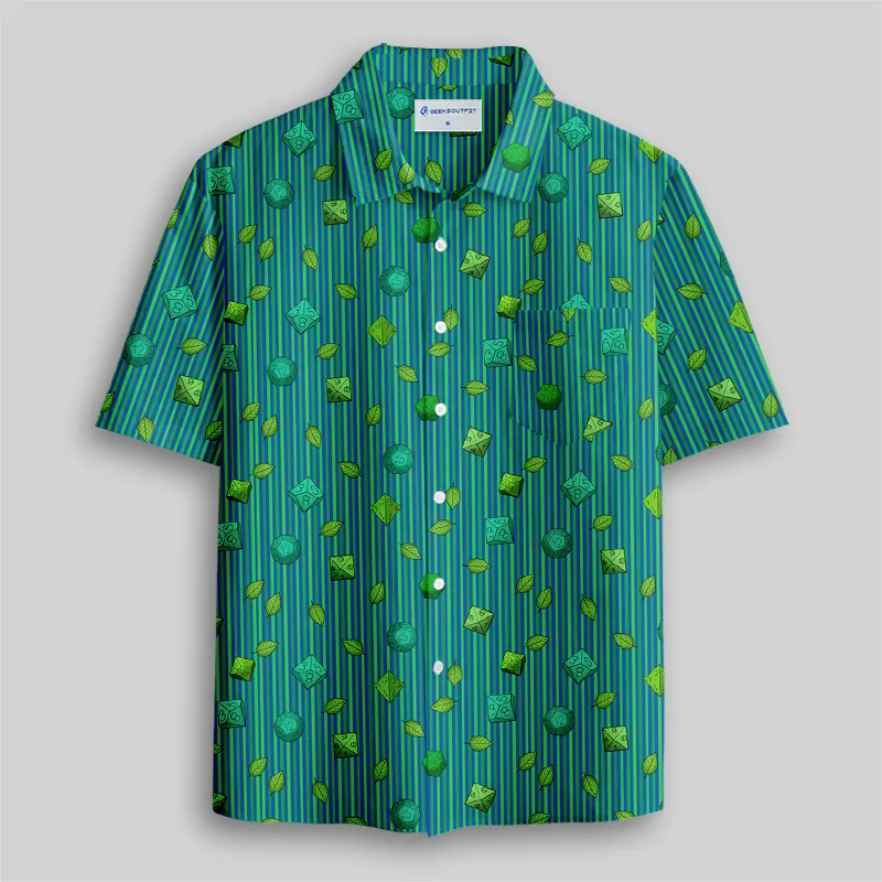 DND Mystic Green Button Up Pocket Shirt