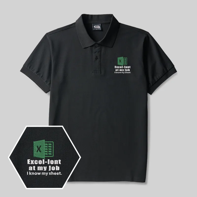 I Know My Sheet Geek Embroidered Polo Shirts