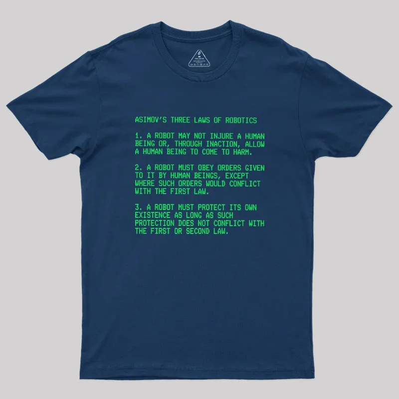 Alternative view of The Three Laws Geek T-Shirt