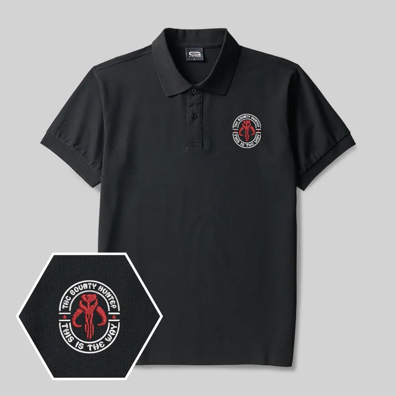 Bounty Hunter Badge Geek Embroidered Polo Shirts