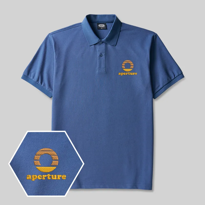Alternative view of Aperture Geek Embroidered Polo Shirts