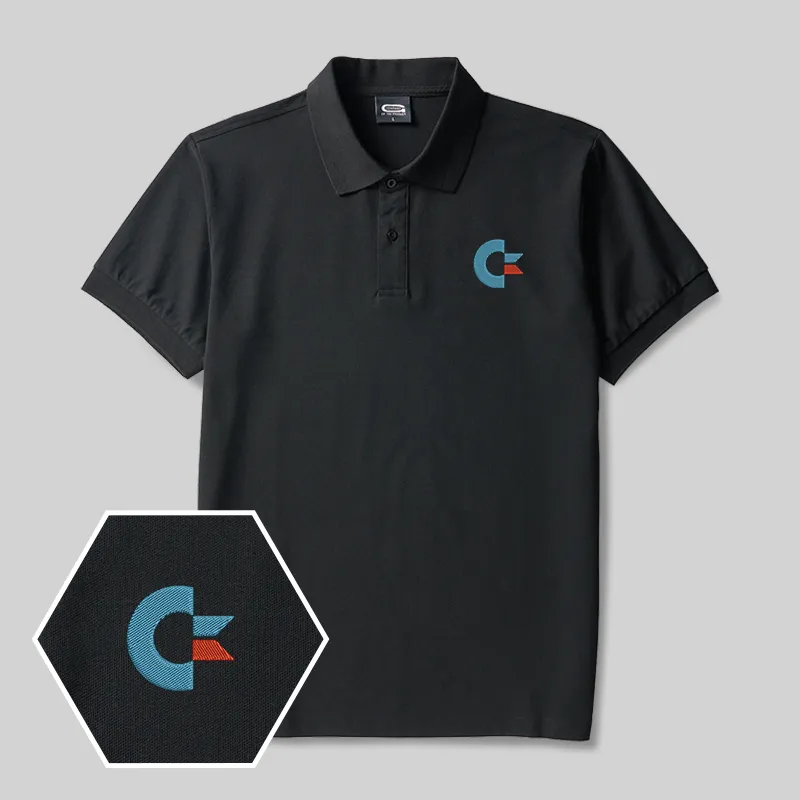 Commodore Geek Embroidered Polo Shirts