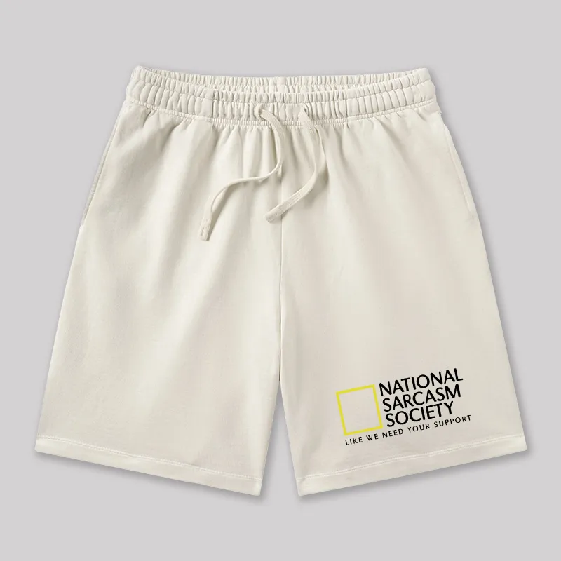 National Sarcasm Society Geeky Washed Shorts - Image 4
