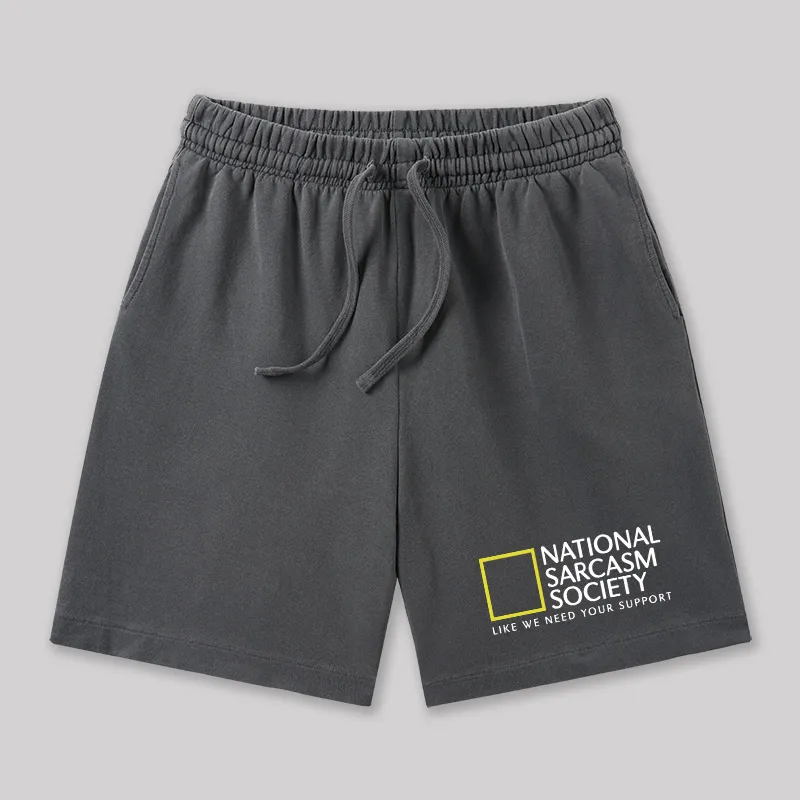National Sarcasm Society Geeky Washed Shorts - Image 2