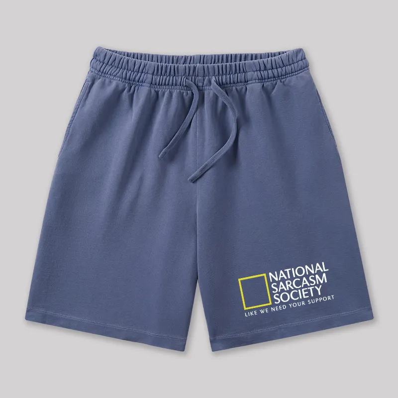 National Sarcasm Society Geeky Washed Shorts - Image 6