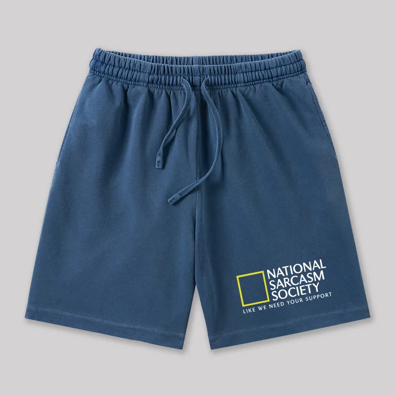 National Sarcasm Society Geeky Washed Shorts - Image 5