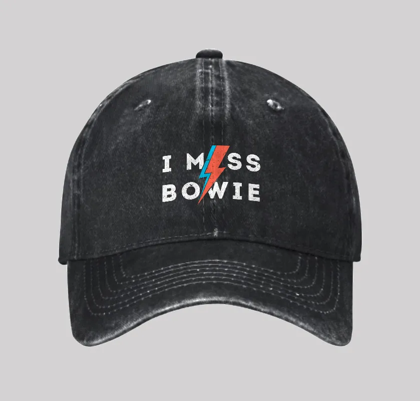 I Miss Bowie Washed Vintage Baseball Cap