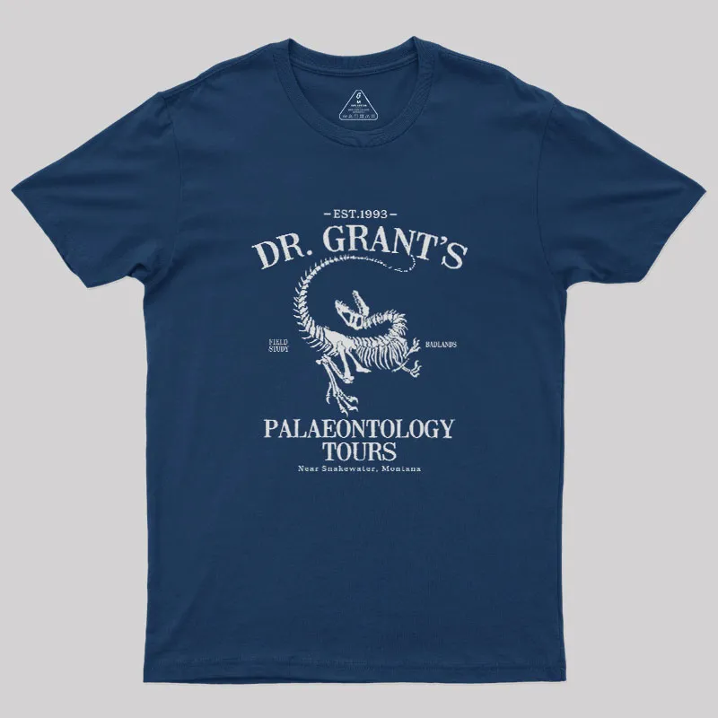 Dr. Grant's Fossil Tours Geek T-Shirt - Image 2