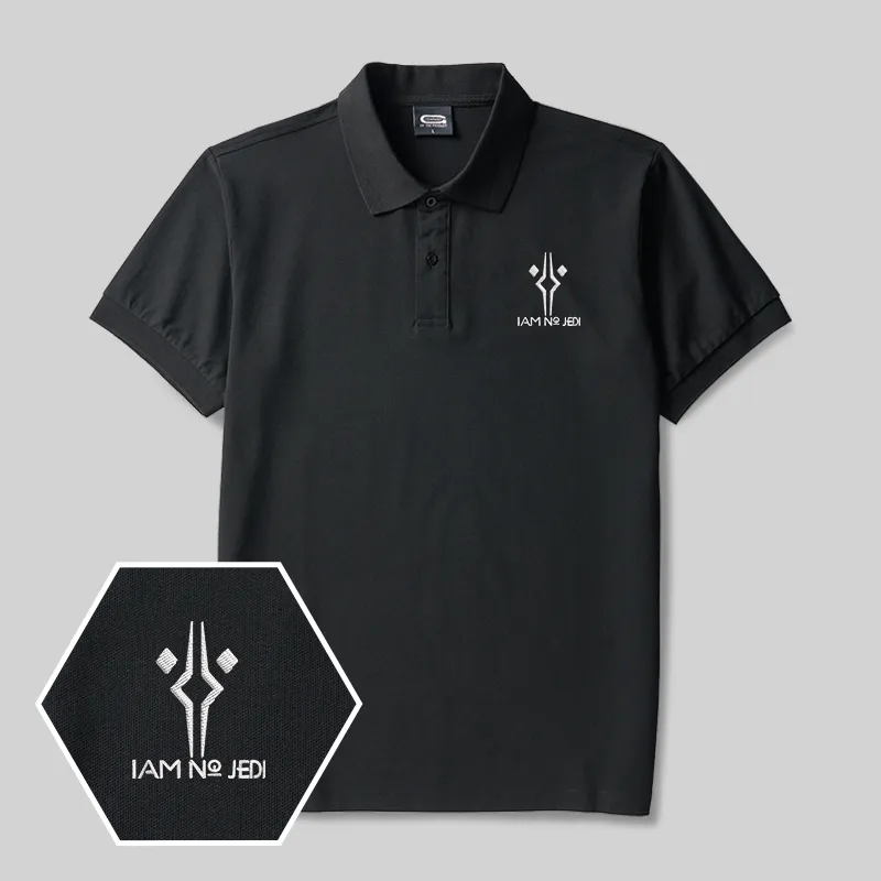 I Am No Jedi Geek Embroidered Polo Shirts