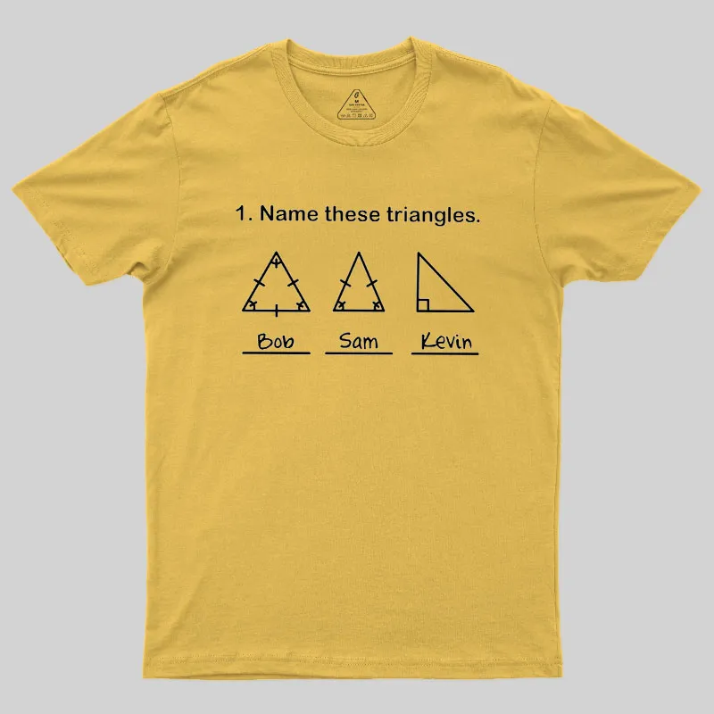 Name These Triangles Geek T-Shirt - Image 6