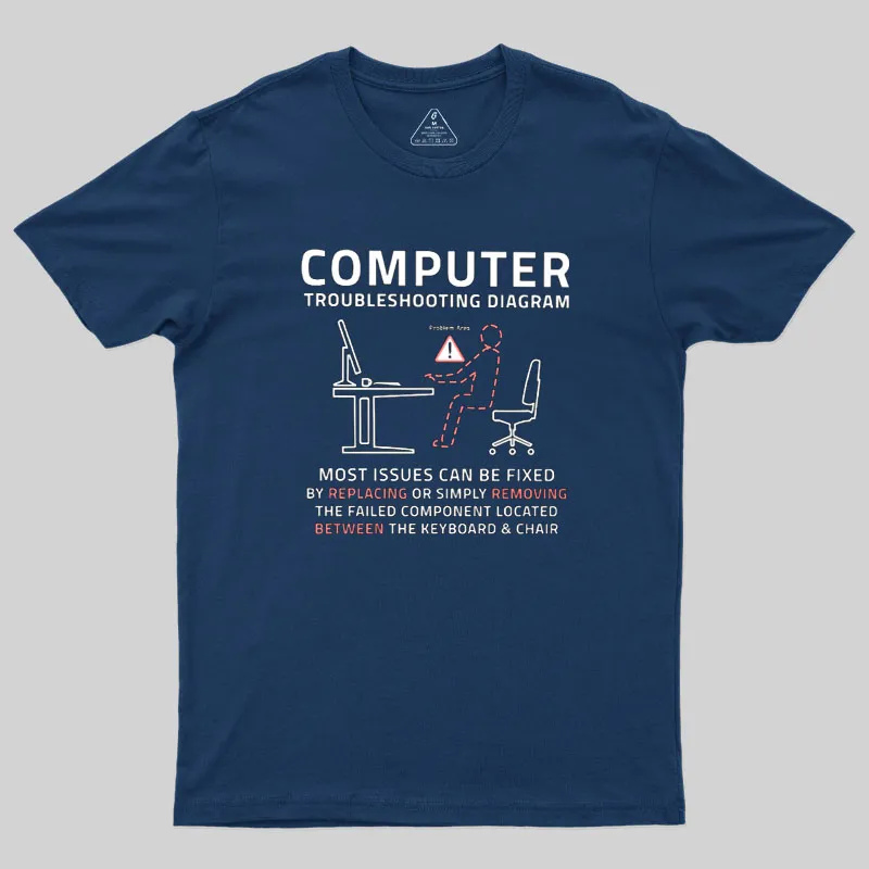 Between the Keyboard Chair Geek T-Shirt - Image 2