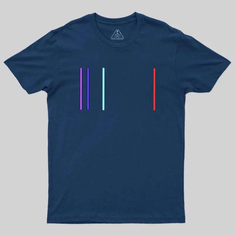 Alternative view of Hydrogen Emission Spectrum Geek T-Shirt