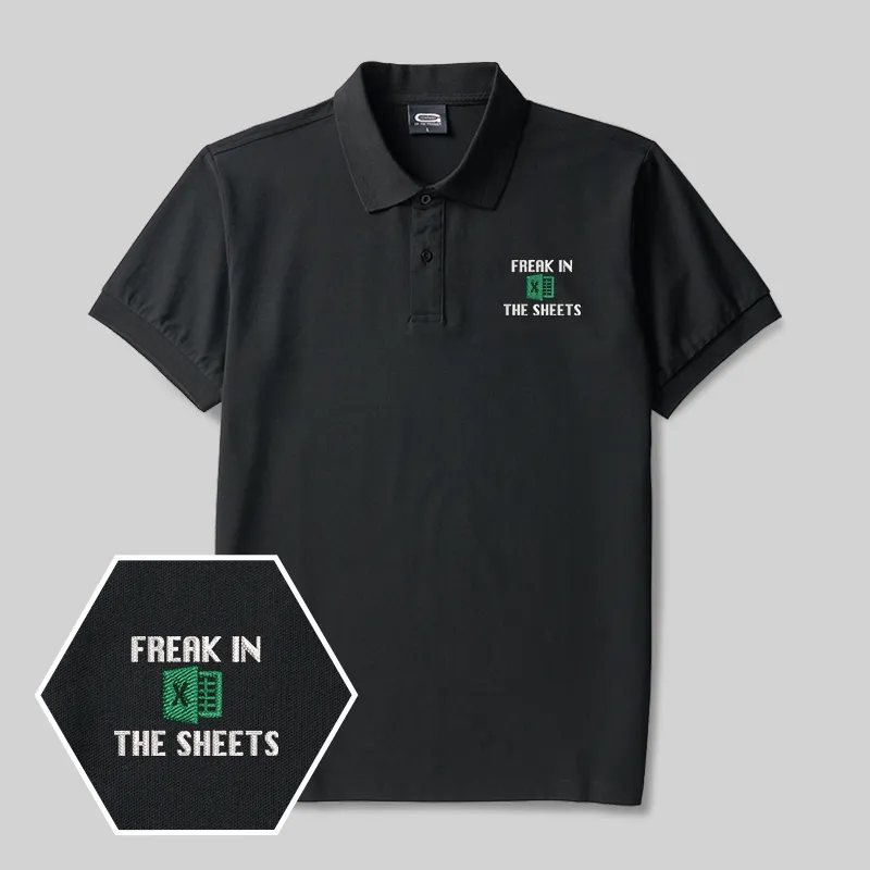 Freak In The Sheets Geek Embroidered Polo Shirt
