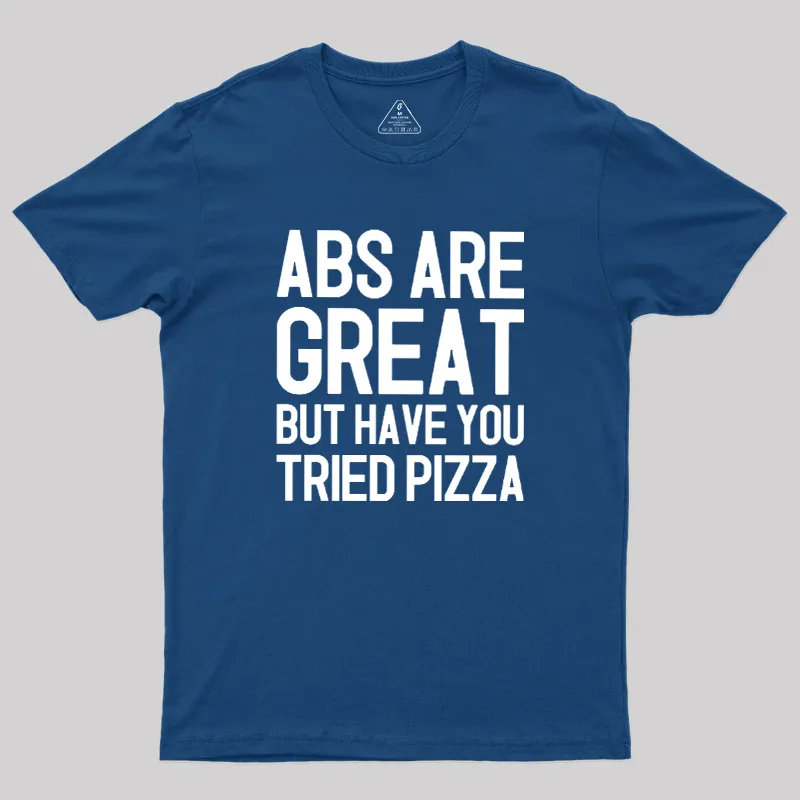 Abs vs Pizza Geek T-Shirt - Image 2
