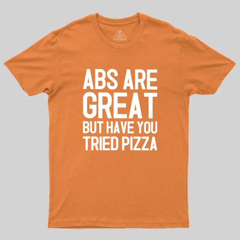Abs vs Pizza Geek T-Shirt - Image 5