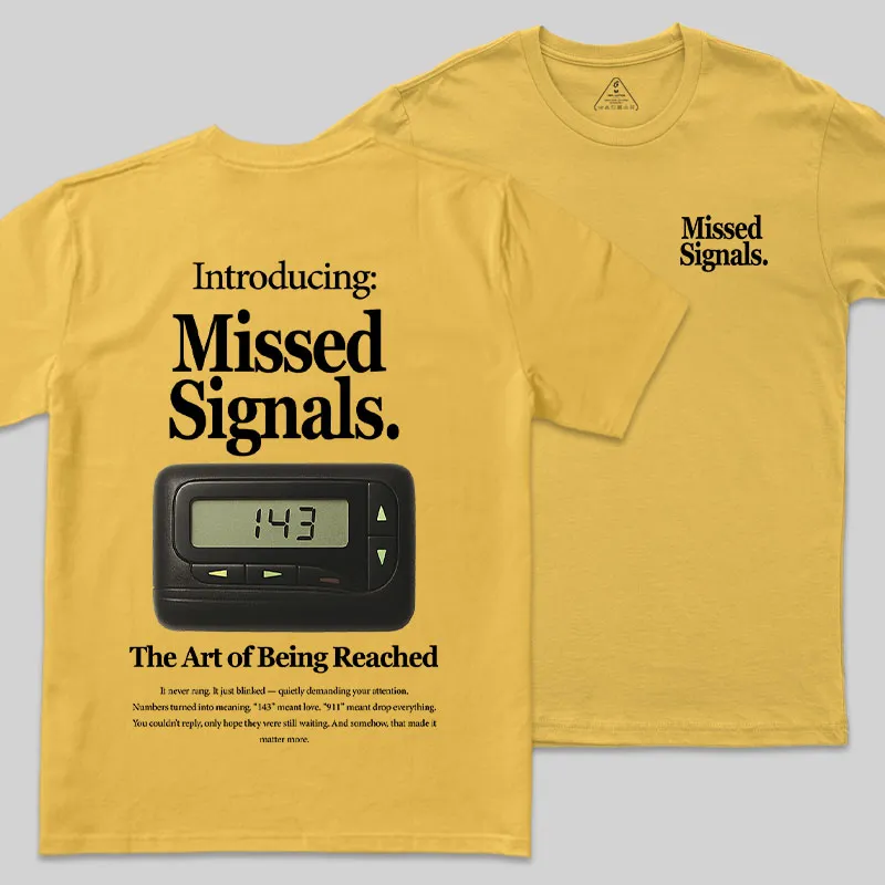 Missed Signals Front and Back Printed Geek T-Shirt - Image 6