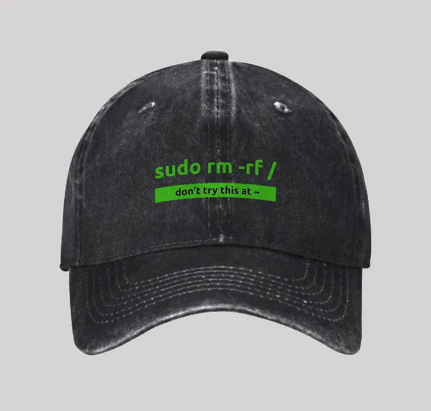Sudo Linux Programming Command Geek Washed Vintage Baseball Cap