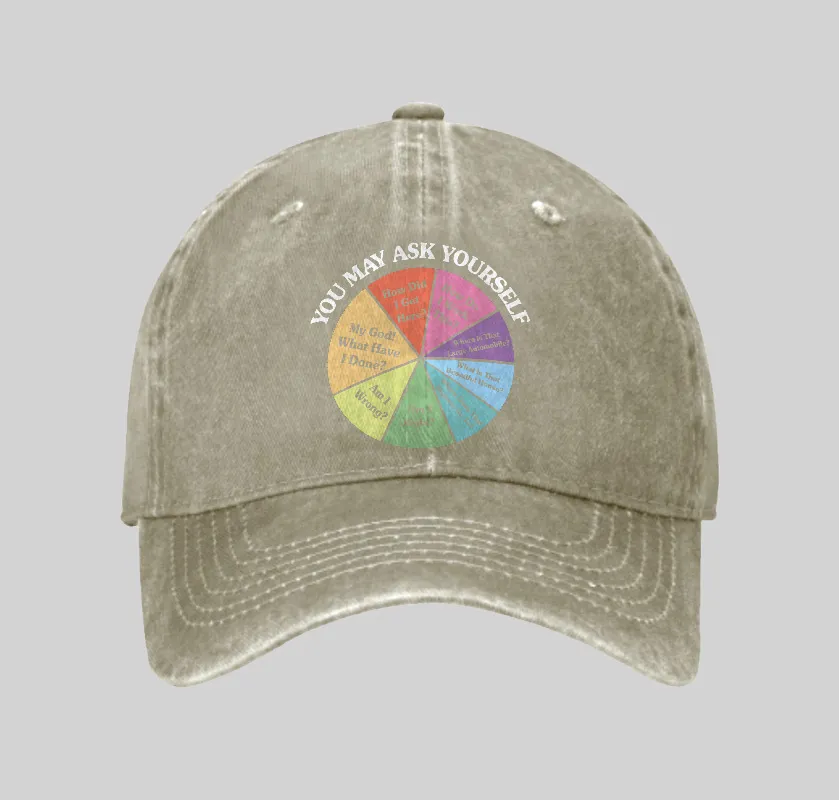 You May Ask Yourself Geek Washed Vintage Baseball Cap - Image 5