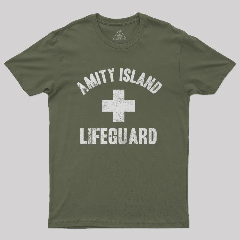Amity Island Lifeguard Geek T-Shirt - Image 3