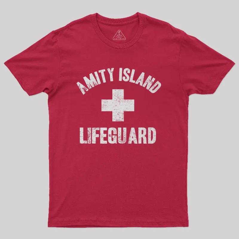 Amity Island Lifeguard Geek T-Shirt - Image 4