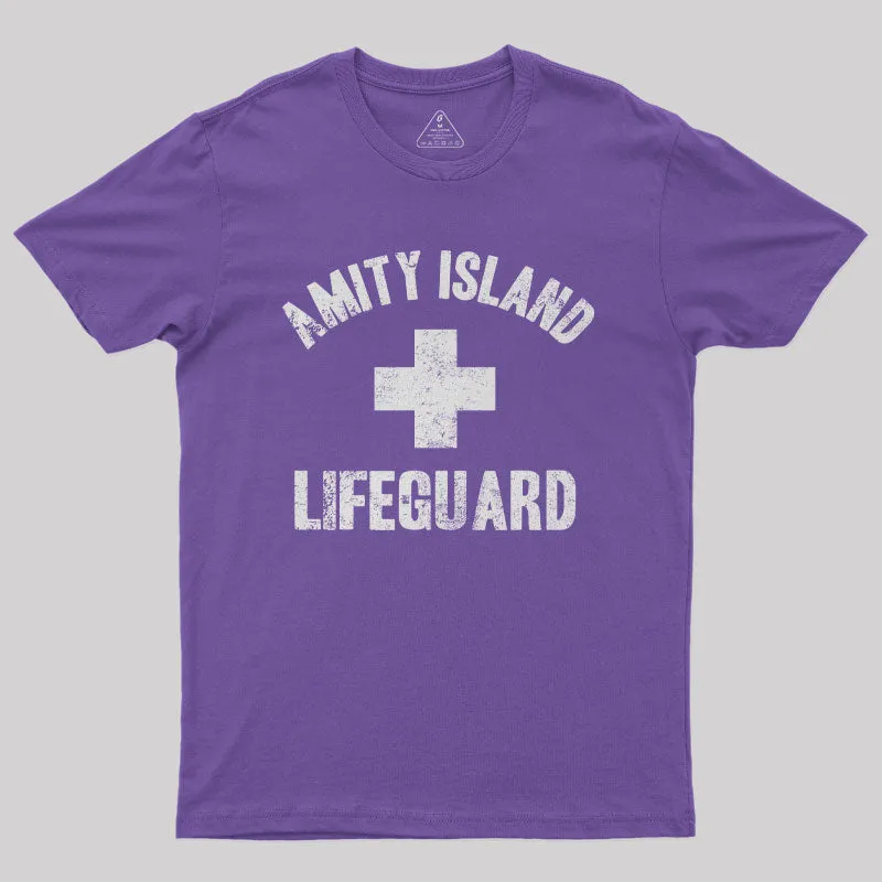 Amity Island Lifeguard Geek T-Shirt - Image 5