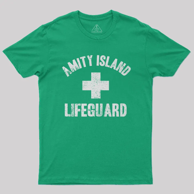 Amity Island Lifeguard Geek T-Shirt - Image 7