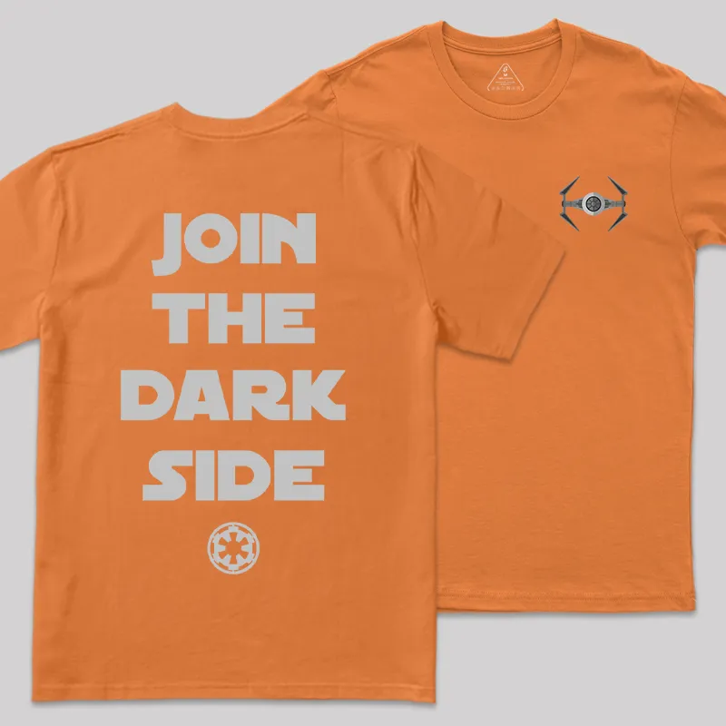 Join The Dark Side Front and Back Printed Geek T-Shirt - Image 4