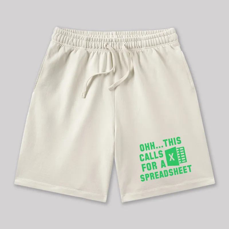Ohh This Calls for a Spreadsheet Geeky Washed Shorts