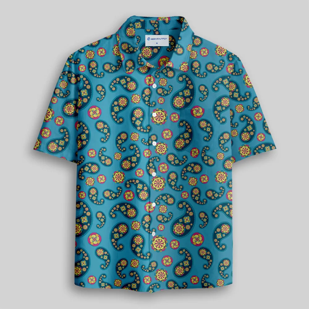 Spiral Paisley Button Up Pocket Shirt