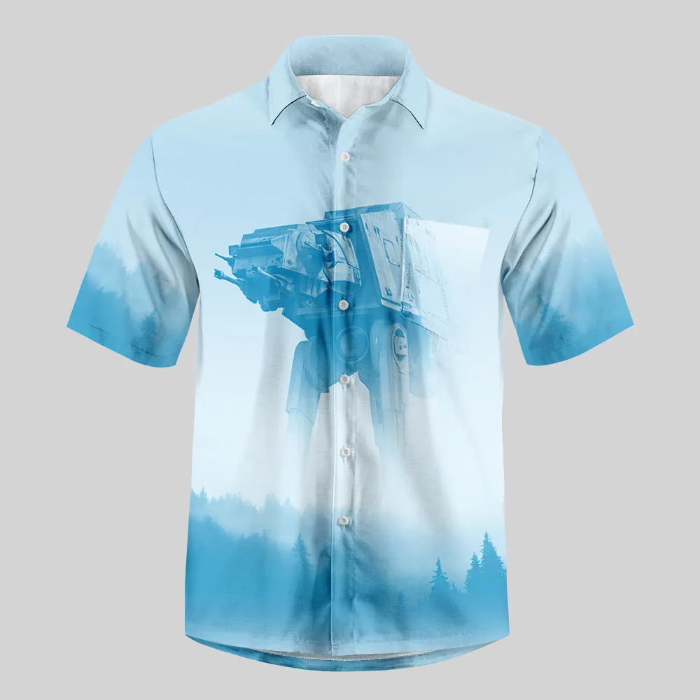 AT-AT in the Mist Button Up Pocket Shirt
