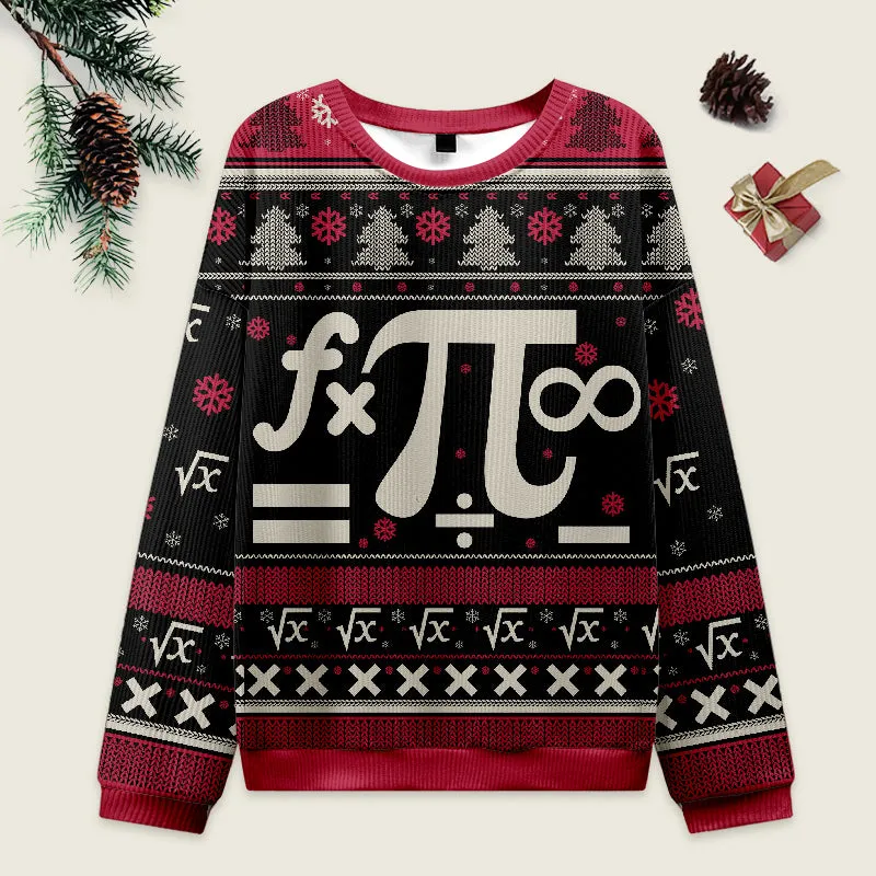 Math Christmas Black Ugly Christmas Sweater Sweatshirt