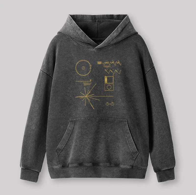 The Voyager Golden Record Washed Hoodie