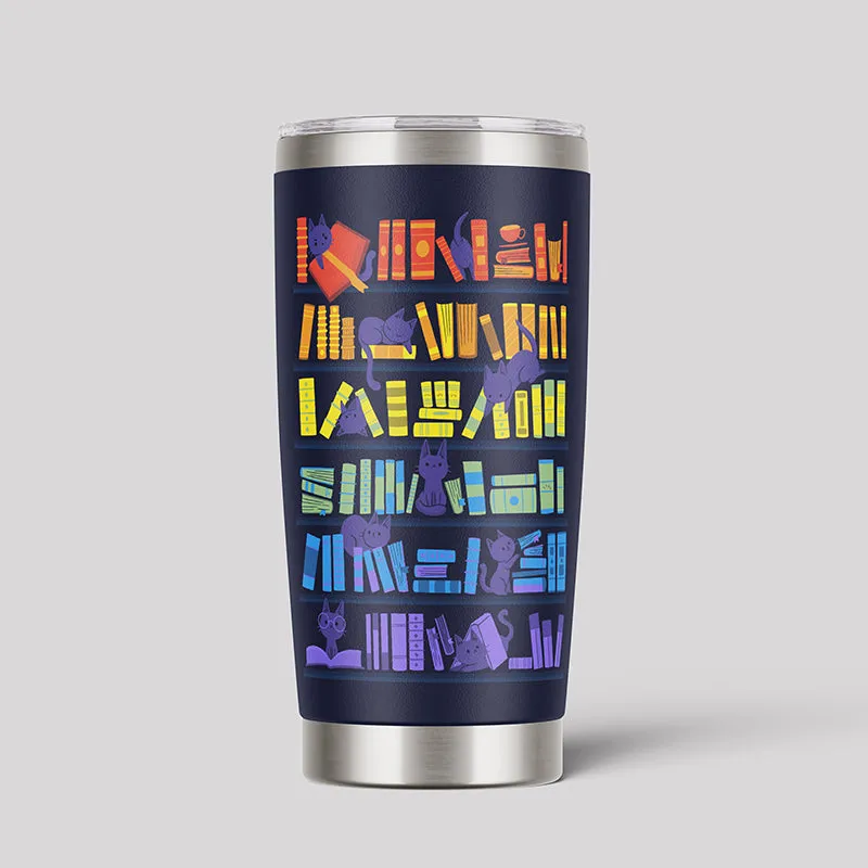 Cat Library Geeks Tumbler