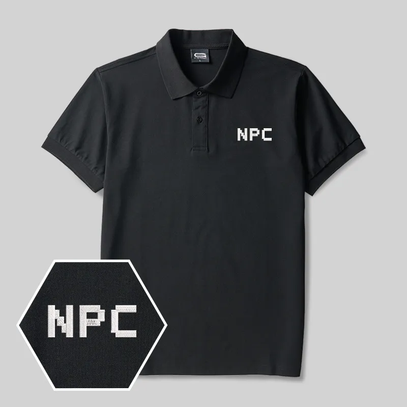 NPC Geek Embroidered Polo Shirt