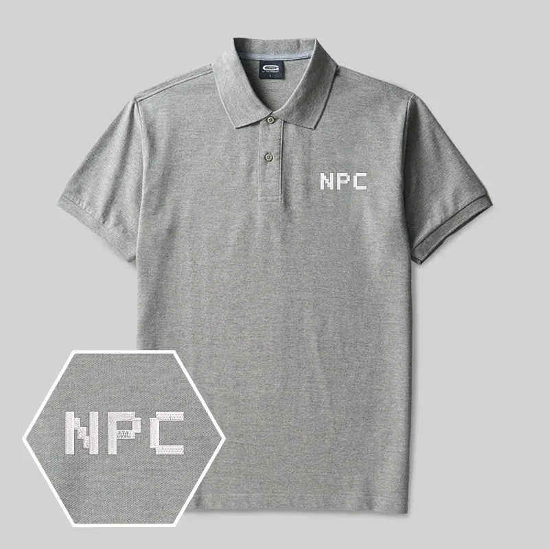NPC Geek Embroidered Polo Shirt - Image 3