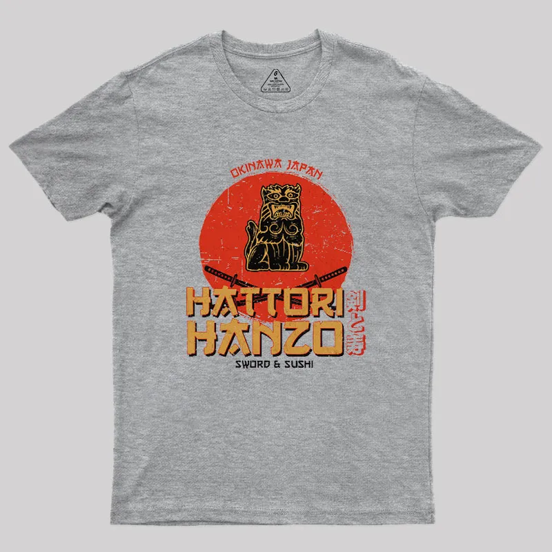 Hattori Hanzo Sword & Sushi Geek T-Shirt - Image 4