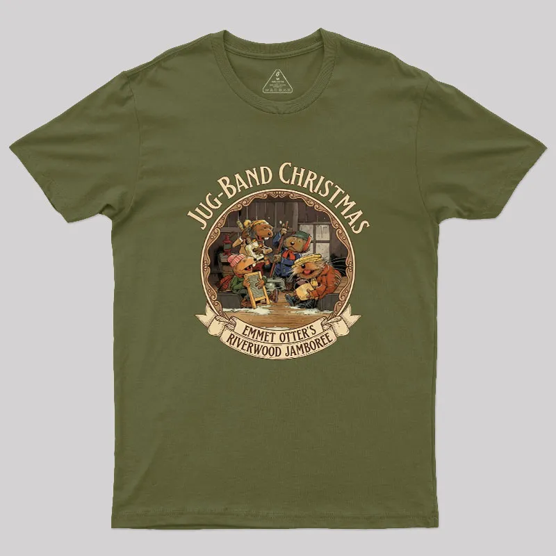 Emmet Otters Jug Band Christmas Geek T-Shirt - Image 3