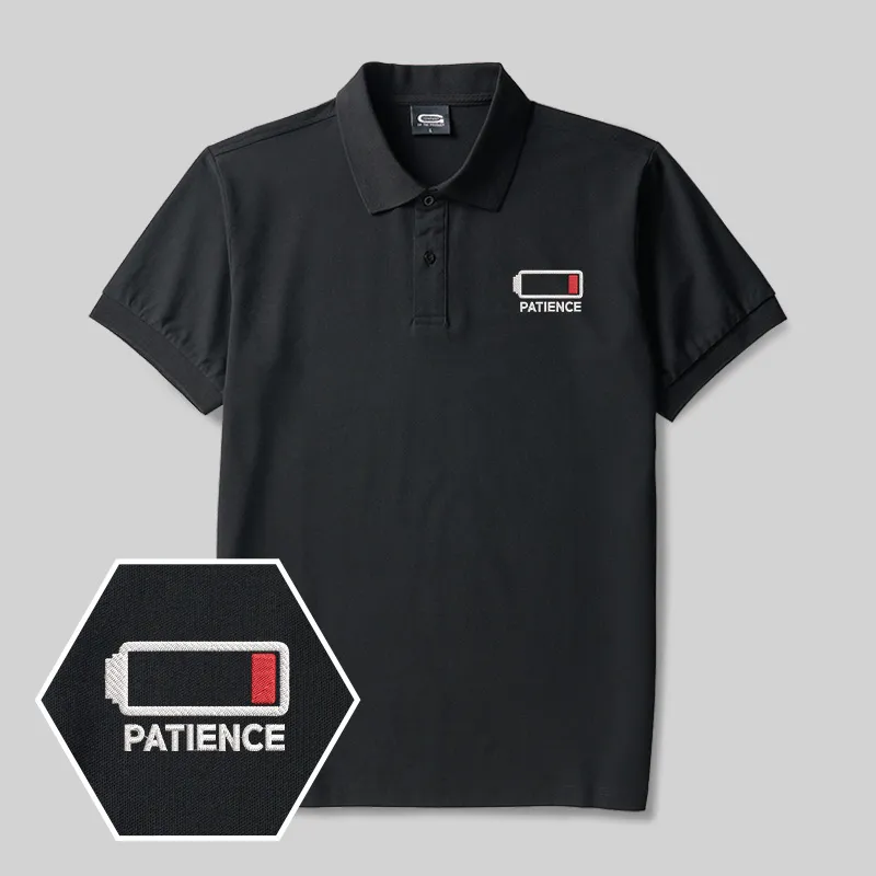 Patience Geek Embroidered Polo Shirt
