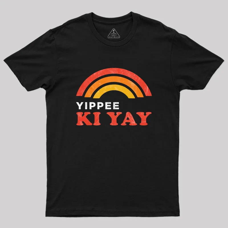 Bruce Willis Yippee Ki Yay Rainbow Geek T-Shirt