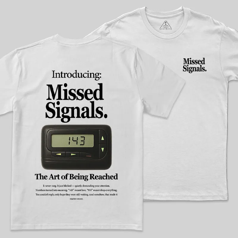Missed Signals Front and Back Printed Geek T-Shirt - Image 11
