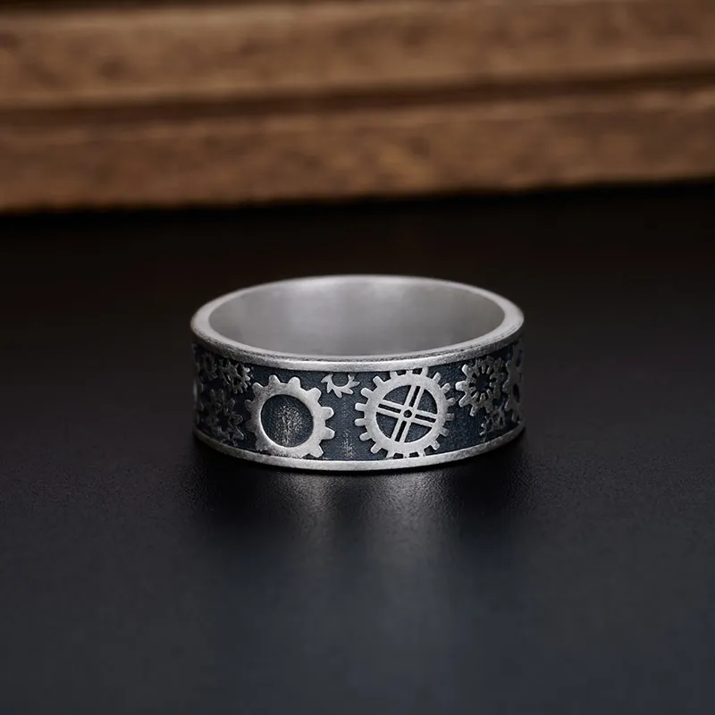 Engineer Gear Geek Silver Band Ring