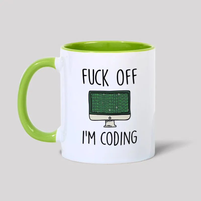F*ck Off I'm Coding Geek Mug - Image 5