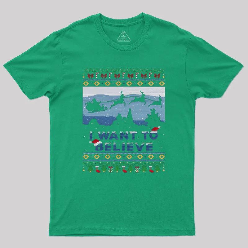 Believe in Christmas Geek T-Shirt - Image 7