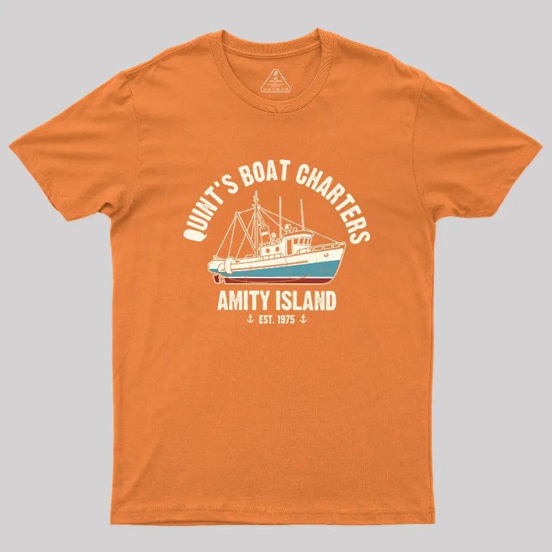Quint's Boat Charters Geek T-Shirt - Image 7