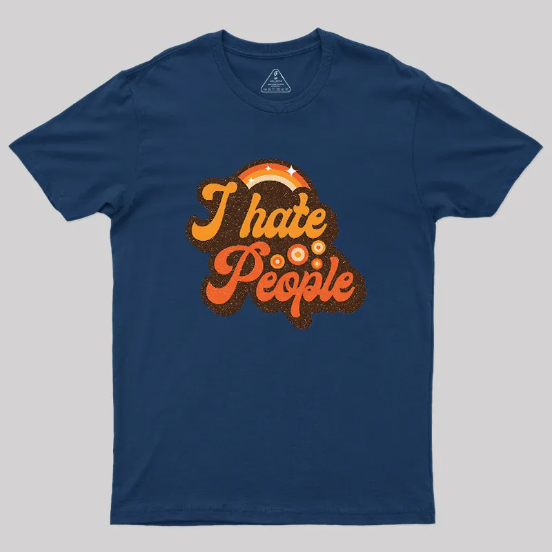 Vintage Hate People Geek T-Shirt - Image 3
