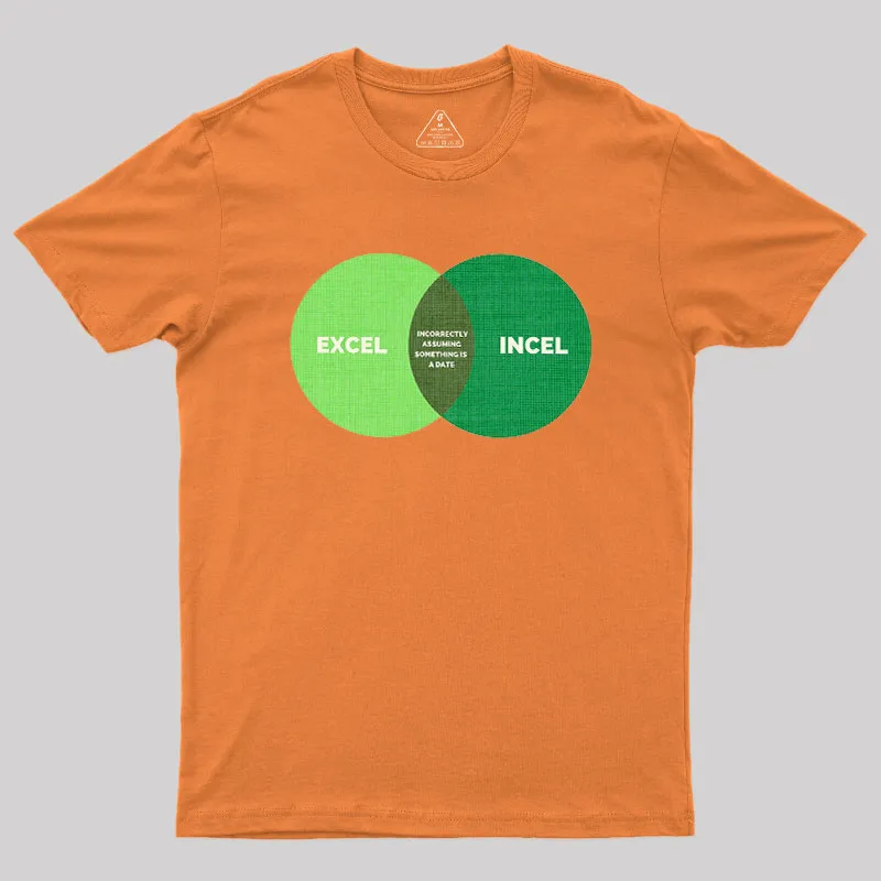 Excel Incel Venn Diagram Geek T-Shirt - Image 5