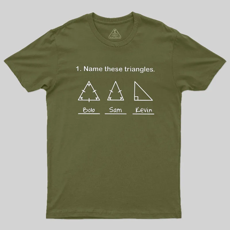 Name These Triangles Geek T-Shirt - Image 3