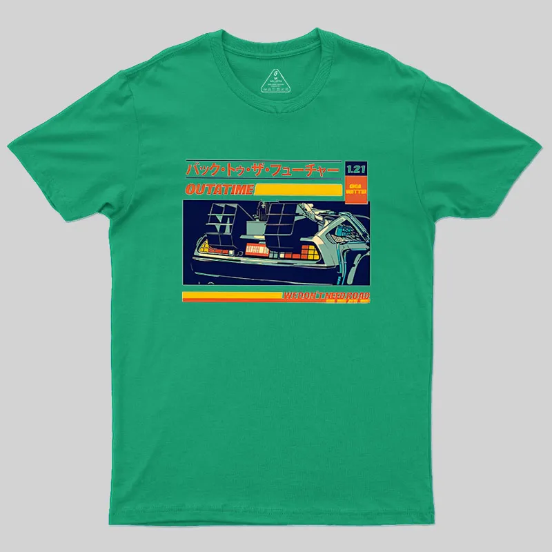 Out A Time Road Geek T-Shirt - Image 7